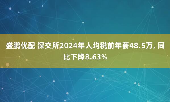 盛鹏优配 深交所2024年人均税前年薪48.5万, 同比下降8.63%
