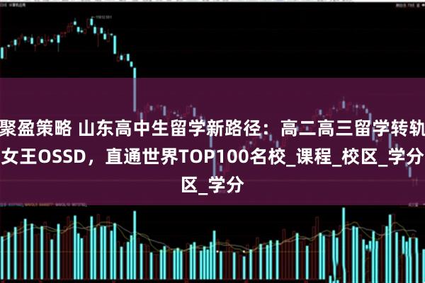 聚盈策略 山东高中生留学新路径：高二高三留学转轨女王OSSD，直通世界TOP100名校_课程_校区_学分