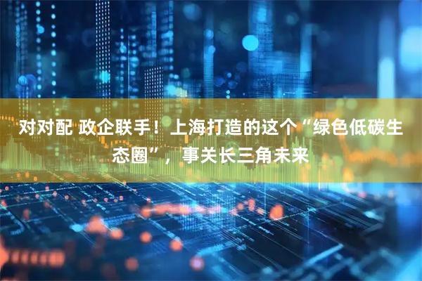 对对配 政企联手！上海打造的这个“绿色低碳生态圈”，事关长三角未来